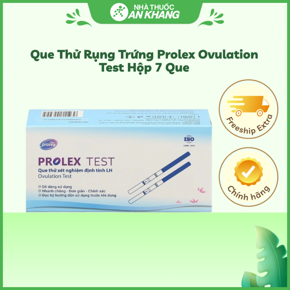 Que thử rụng trứng Prolex Ovulation Test hộp 7 que