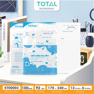 (Combo 5-10)Giấy kiểm tra cấp 1 (12 tờ đôi , 6 tờ đơn)