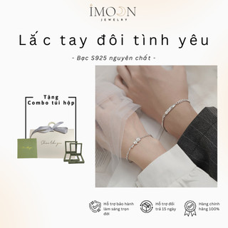    bạc S925   Vòng Tay Đôi "Floral Wish" bạc S925 Không Gỉ Tặng Người Yêu Lắc Tay Đôi Tình Yêu IMOON018 