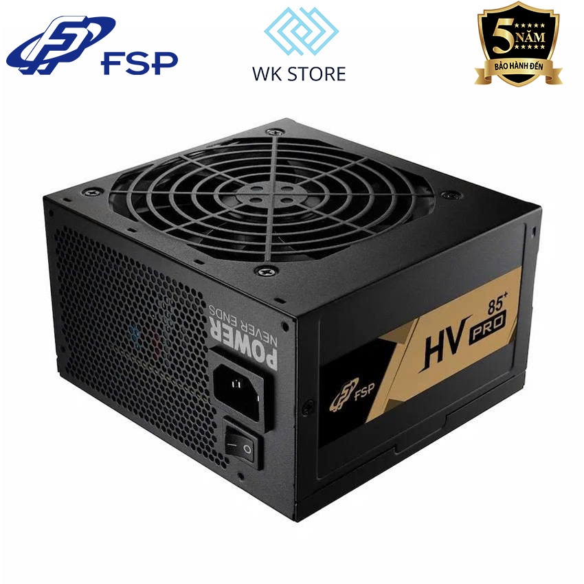 Nguồn FSP HV PRO 85+ 650W (80 Plus Bronze, ATX 3.0) Mới BH 60T