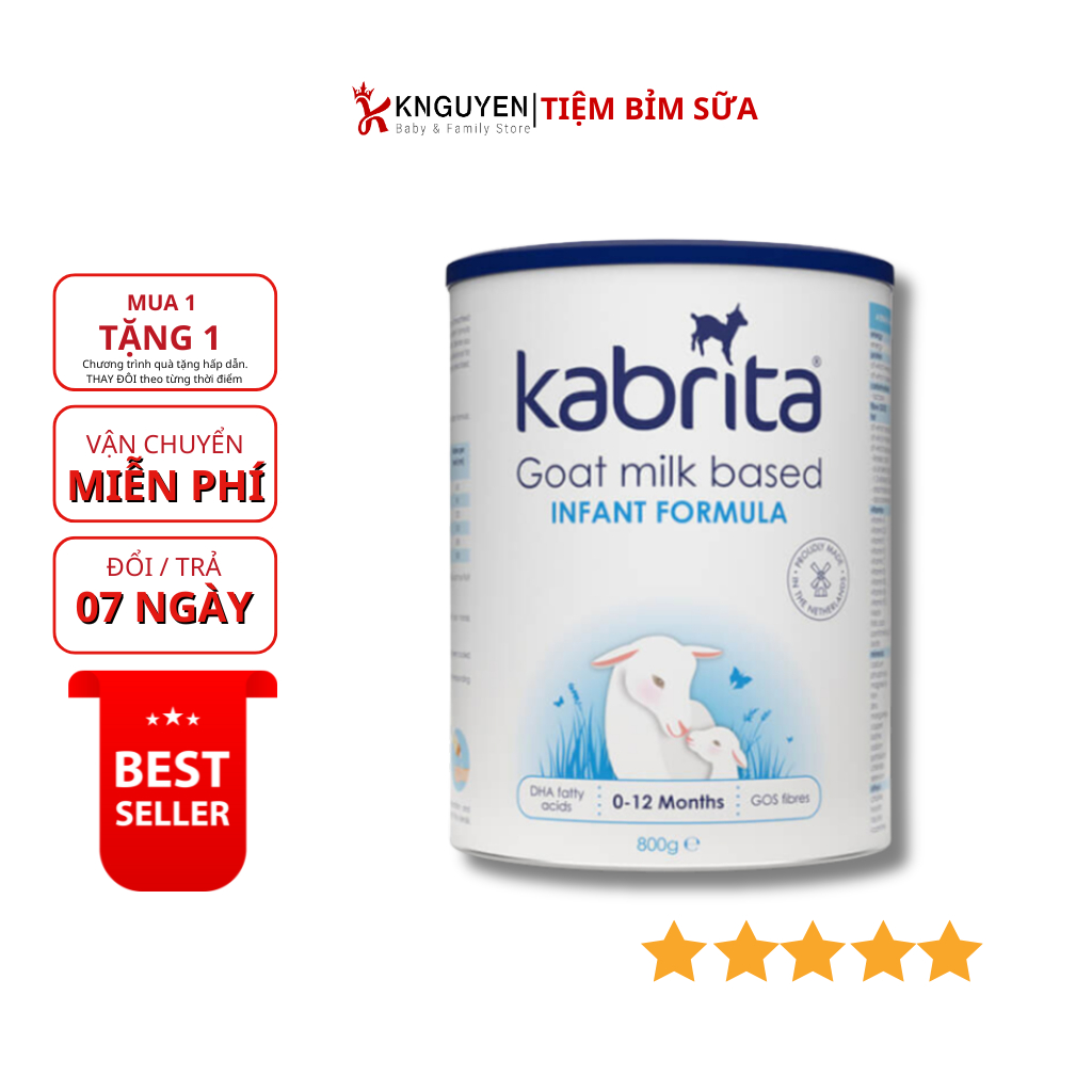 [Sữa Hà Lan] Sữa dê Kabrita số 1, 2, 3 cho trẻ - Lon 800g