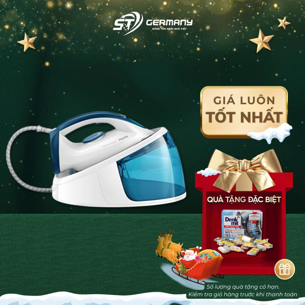 HCM Bàn Là Nội Địa Đức Philips GC6722/20 FastCare Compact 2400 Nhỏ Gọn Công Nghệ ProVelocity Độc Quy