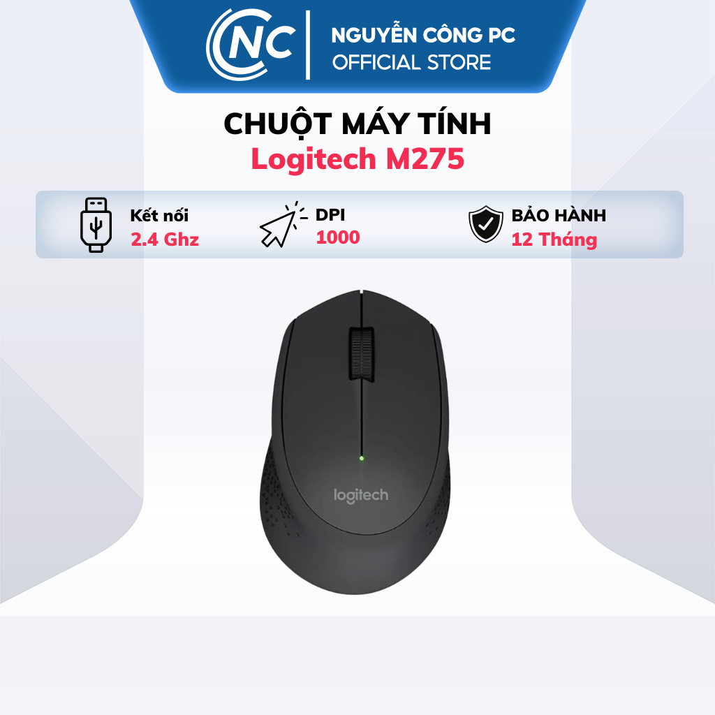 Chuột máy tính không dây Logitech M275 dành cho văn phòng | Hàng New | BH 12 tháng | Chính hãng