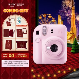  COMBO BOX Máy Ảnh Chụp Lấy Liền Fujifilm Instax Mini 12 - Bảo Hành 1 Năm  Tặng kèm film viền màu ngẫu nhiên  