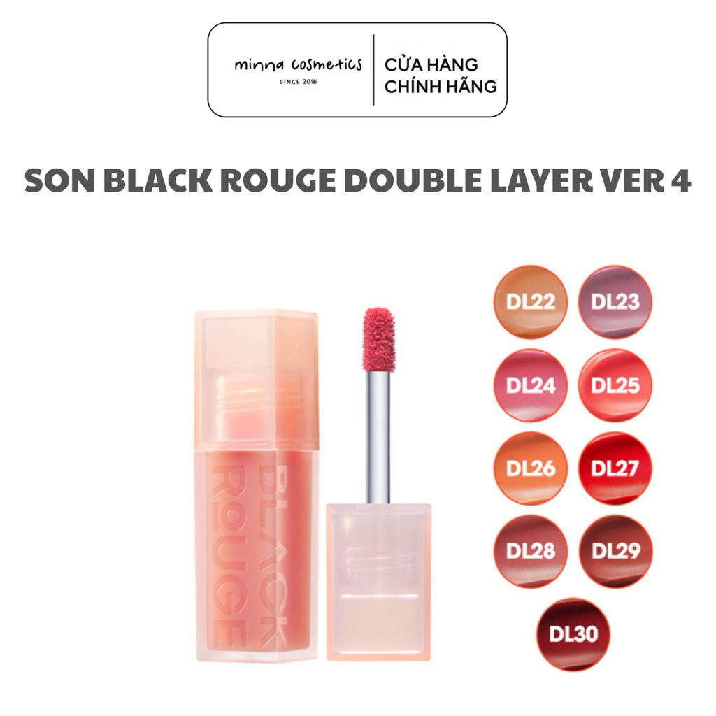 [Blackrouge] Son Kem Mịn Lì BLACK ROUGE DOUBLE LAYER VER 4 DL28 DL29 DL30