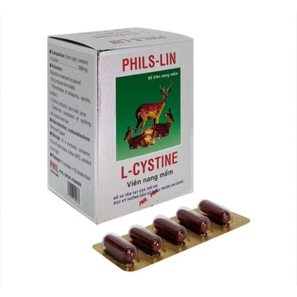 (Chính hãng) 1 Vỉ Uống L cystine trắng da ngăn ngừa rụng tóc ngừa nám bổ sung làm đẹp da