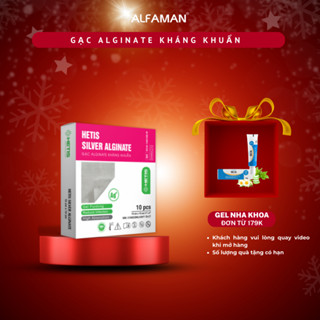  Gạc Cho Vết Thương Nhiễm Trùng HETIS SILVER ALGINATE Thấm Hút Dịch Tốt kháng Khuẩn Liền Thương Nhanh  1 Miếng  