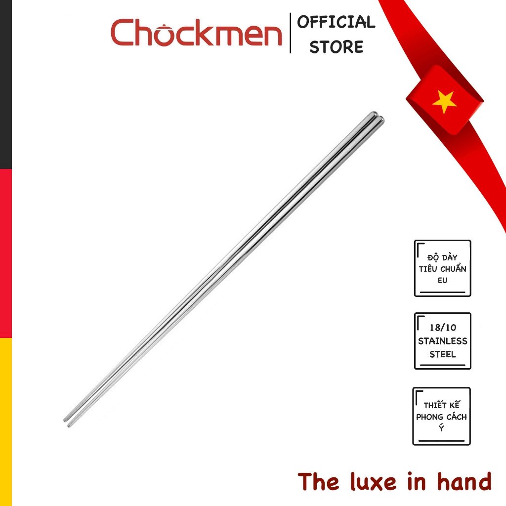 Đũa Inox KINSGEM by CHOCKMEN Inox 316 Đũa Xào Nấu Ăn Chống Trơn Trượt