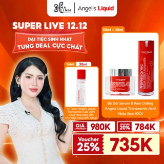   VHL x Angel's Liquid  Bộ Đôi Serum & Kem Dưỡng Tranexamic Acid Mela Zero Ampoule 30ml & Cream 50ml +tặng 1 Toner 30ml 