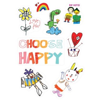 Sticker bóc dán Tòhe in hình độc đáo, sticker dán trang trí (1 tờ lẻ, giao mẫu ngẫu nhiên)