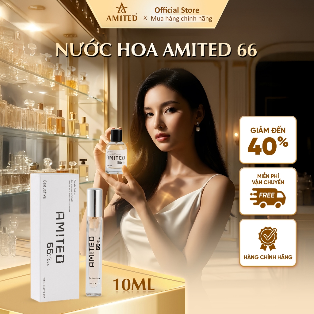 Nước Hoa nữ thơm lâu Amited Number 66 Nồng Nàn, Kiêu Hãnh dành cho những cô nàng Nóng Bỏng size 10ml