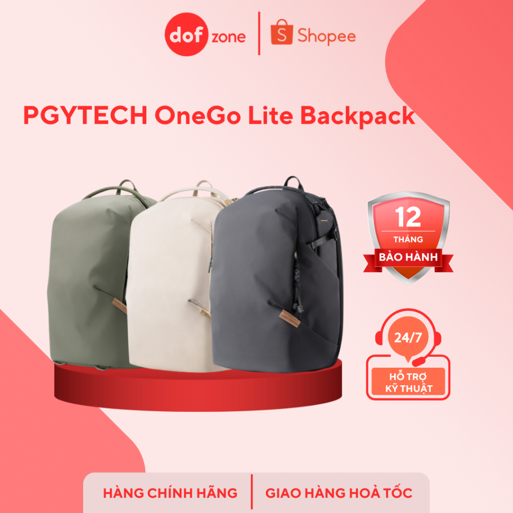 Balo máy ảnh PGYTECH OneGo Lite Backpack 16L - Hàng Mới Chính Hãng