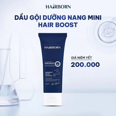Dầu Gội Ngăn Rụng Tóc Mini 50g HAIR BOOST HAIRBORN , Hỗ Trợ Tăng Cường Mọc Tóc, Chắc Khỏe