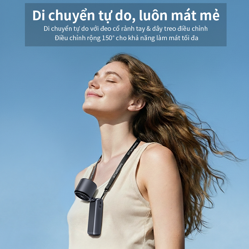 Tiankeplus TF50 Quạt Cầm Tay Mini Sò Lạnh Pin Siêu Bền 9000mAh Tích Hợp Sạc Dự Phòng & Đèn Pin Gấp gọn quạt tích điện mi | BigBuy360 - bigbuy360.vn