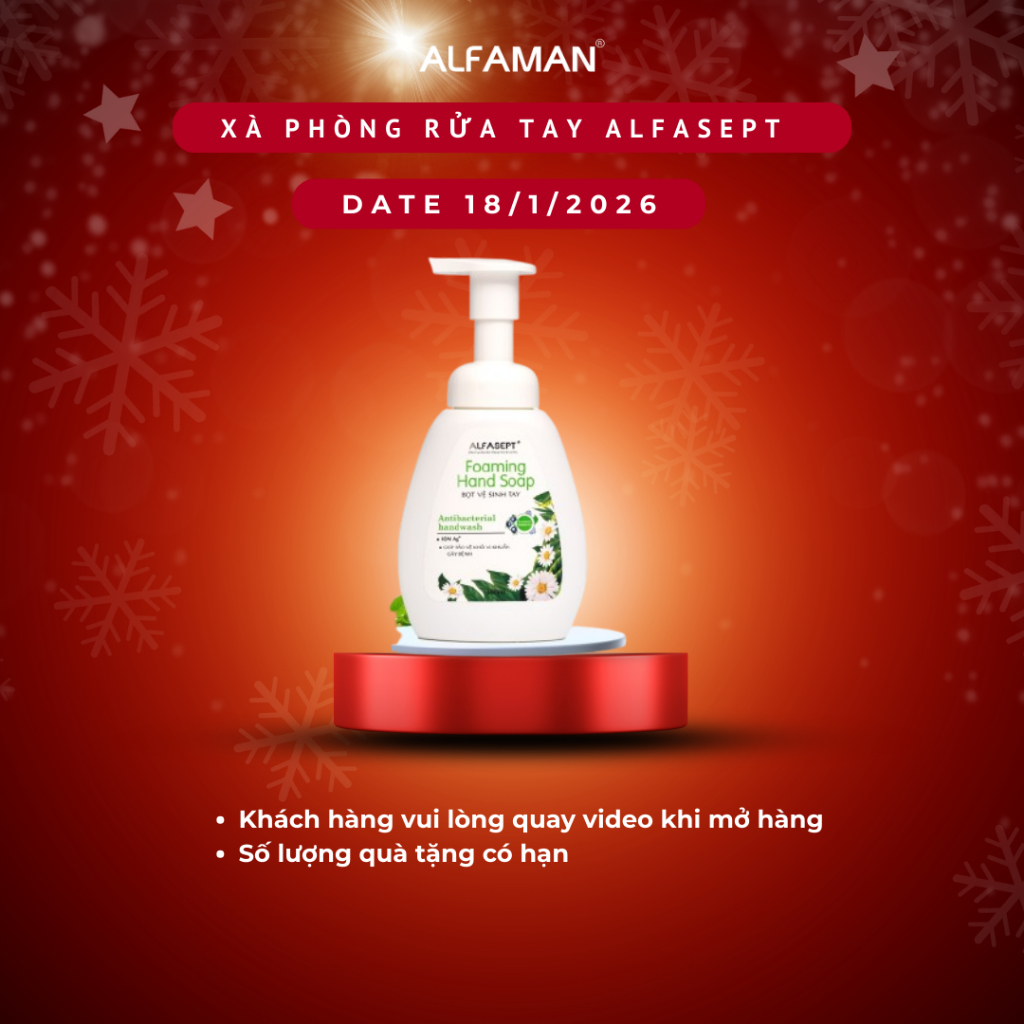   DATE 18 1 SALE 50%  Xà Phòng Rửa Tay  Alfasept Foam Handsoap 300ml 