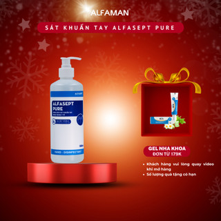  Nước Rửa Tay Khô ALFASEPT Pure An Toàn Cho Da Nhạy Cảm Giúp Diệt Khuẩn Nhanh Chóng Và Hiệu Quả Lọ 500ml 