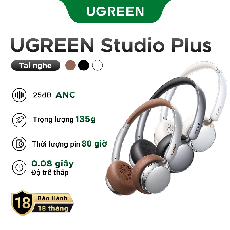 [MỚI] Tai nghe Bluetooth Y2k cổ điển UGREEN Studio Plus ANC khử tiếng ồn Bluetooth 6.0 thập niên 80 cho quà tặng bé gái | BigBuy360 - bigbuy360.vn