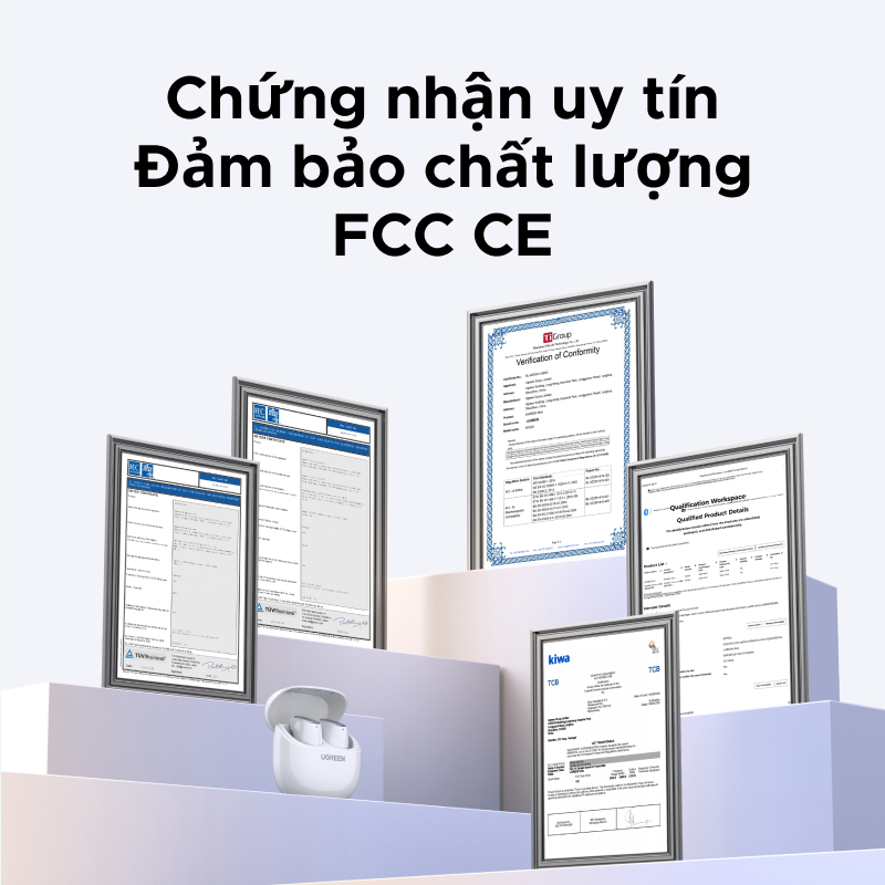 Tai nghe UGREEN Dots Bluetooth 6.0TWS Hỗ trợ 4 Mic Bộ mã âm thanh AAC / SBC Âm thanh âm thanh Hi-Pure Âm thanh không | BigBuy360 - bigbuy360.vn