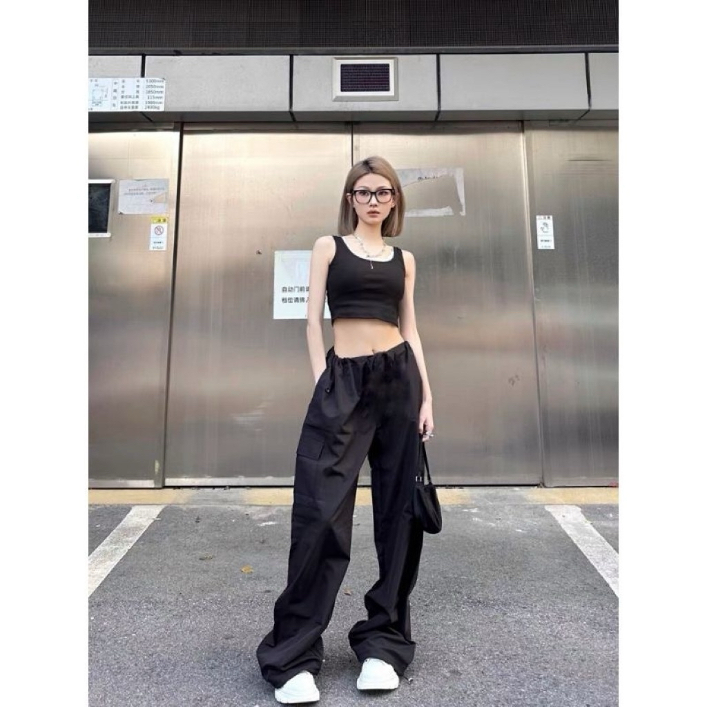 Quần nhà AB HOUSE - Quần dù dây rút form rộng