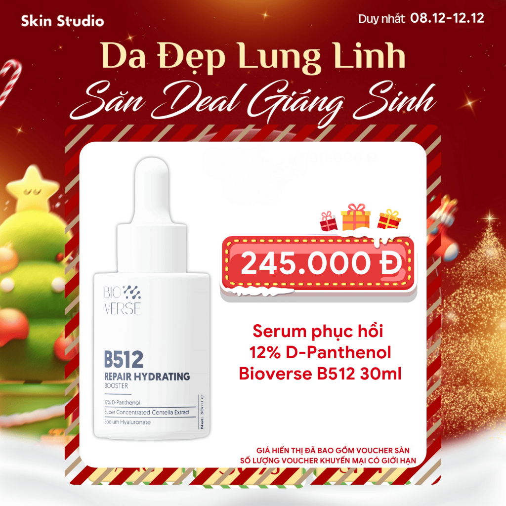 Serum Bioverse B512 12% B5 Phục Hồi Da Cấp Ẩm Repair Hydrating Booster 30ml - Tặng Sample Mini (U)