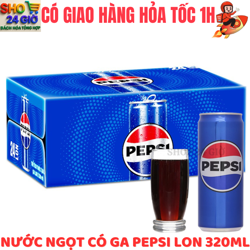 Pepsi Thùng 24 Lon 320 Ml Mẫu