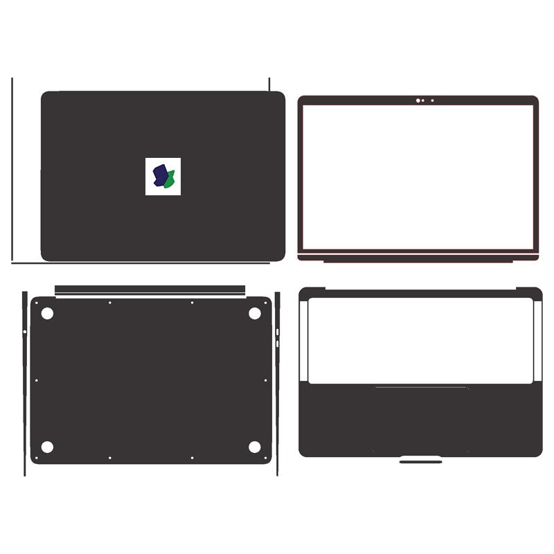 Decal skin Macbook Air 13 Inch 2020 cắt sẵn mặt ABCD