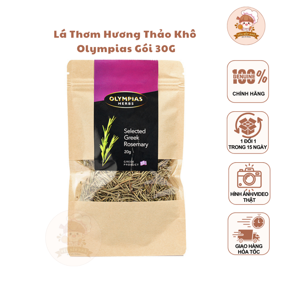 Lá Thơm Hương Thảo Khô Olympias Gói 30G