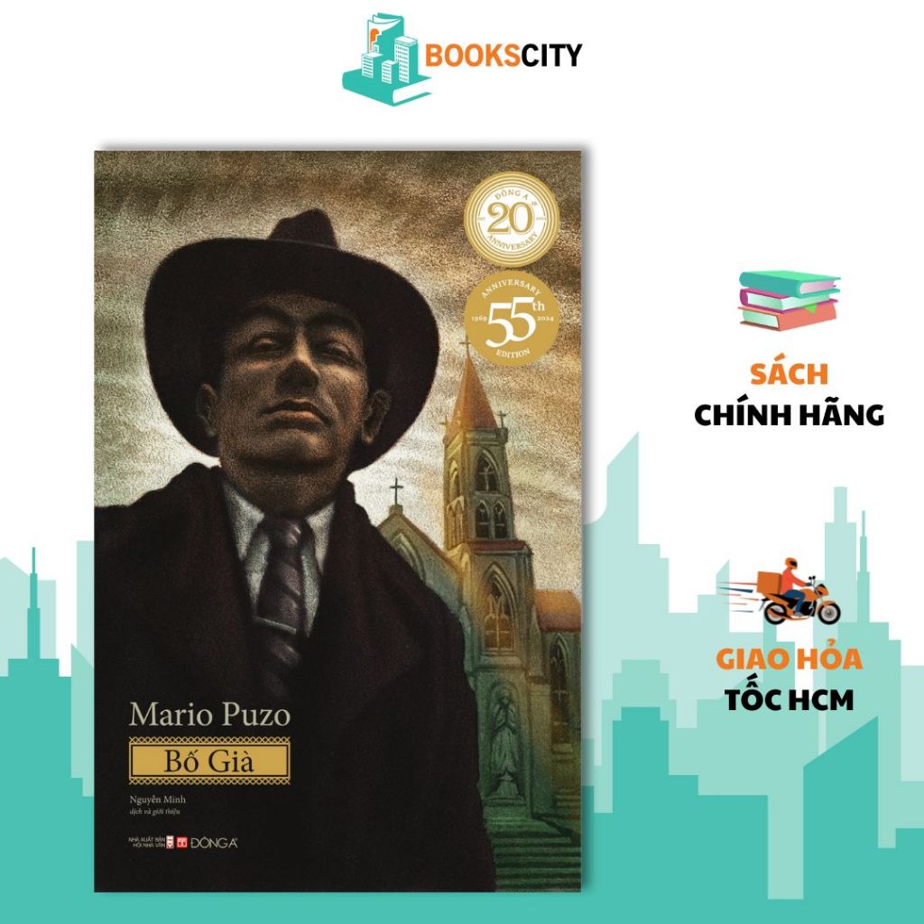 Sách - Bố Già - The Godfather - Ấn Bản Kỉ Niệm 55 Năm (Bìa mềm)