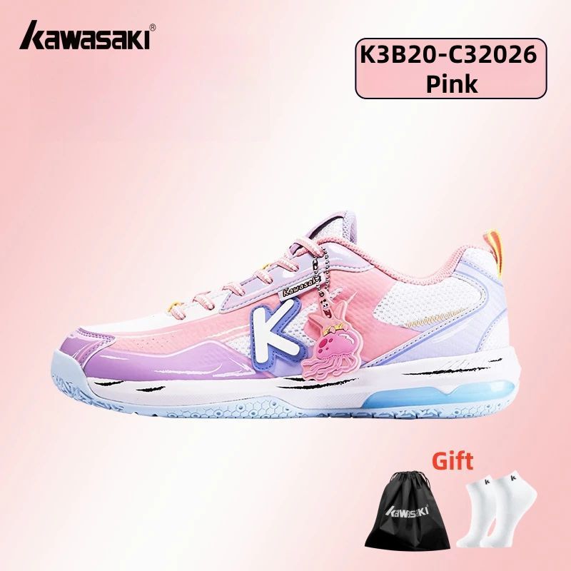 Kawasaki Giày Cầu Lông SpongeBob K3B20-C32026 Nữ Và Nam Chống Trơn Trượt Bền Chống Sốc Thấm Hút Thể 