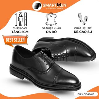 Giày Oxford công sở GD400-D SMARTMEN, Oxford sang trọng, Da bò cao cấp, đế cao su đúc nguyên khối