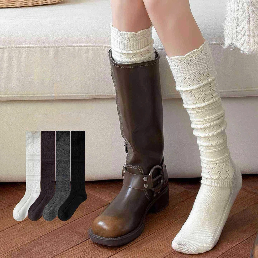 Tất nữ bắp đùi tất bốt ống chân Eudora899 chất liệu len dày dặn ấm áp