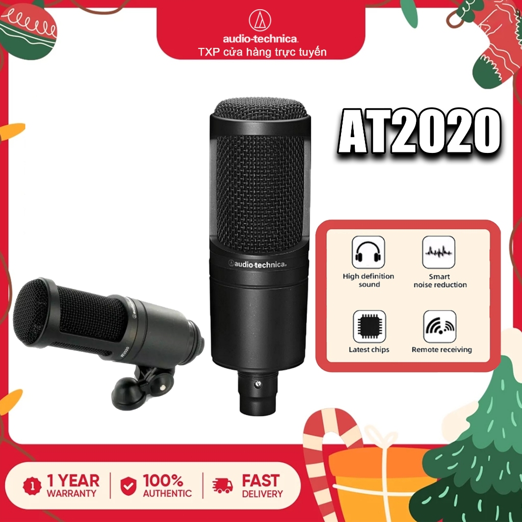 Micrô ngưng tụ Cardioid Audio-Technica AT2020 Trọn bộ