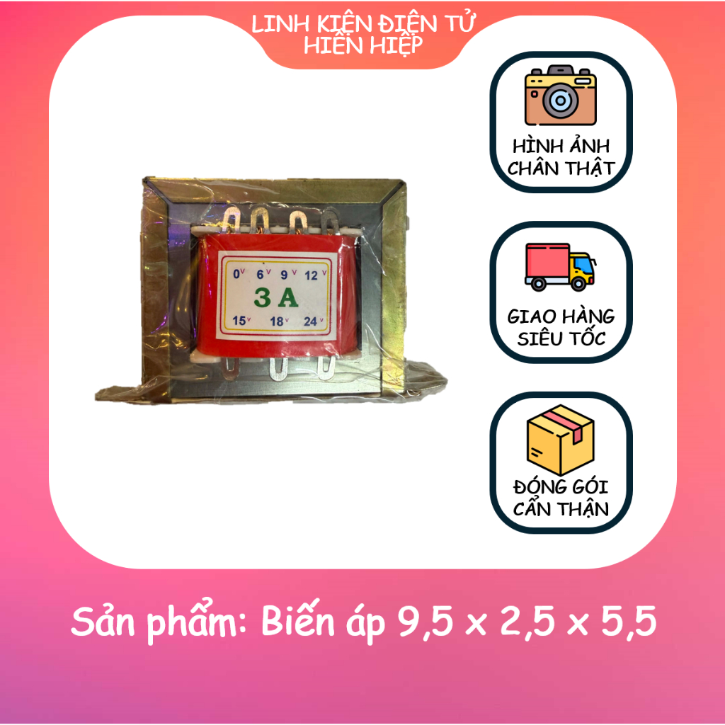 Biến áp 3A nhiều đầu ra 8 đ