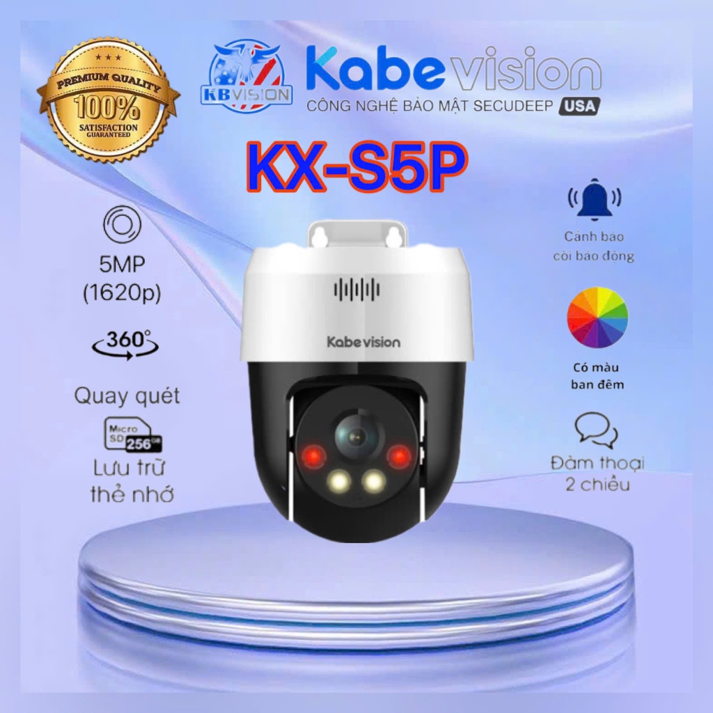 Camera PoE KBVISION KX-S5P Quay Quét Báo Động 5MP