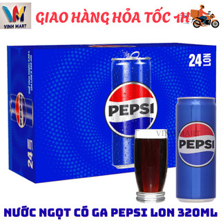 Pepsi Lon Cao Thùng 24 Lon  320 Ml