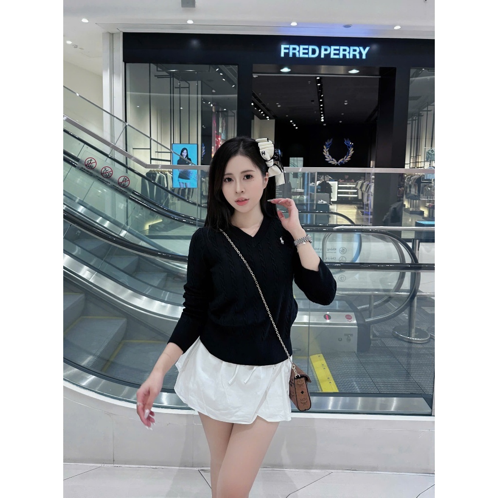 Áo Len Vặn Thừng Nữ Dài Tay Cổ Tim Thêu Hoạ Tiết Ngựa , Áo Len Dệt Kim Nữ Hot Trend 2026 | BigBuy360 - bigbuy360.vn