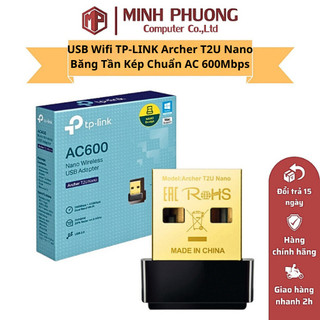 USB Wifi TP-LINK Archer T2U Nano Băng Tần Kép Chuẩn AC 600Mbps - Hàng Chính Hãng