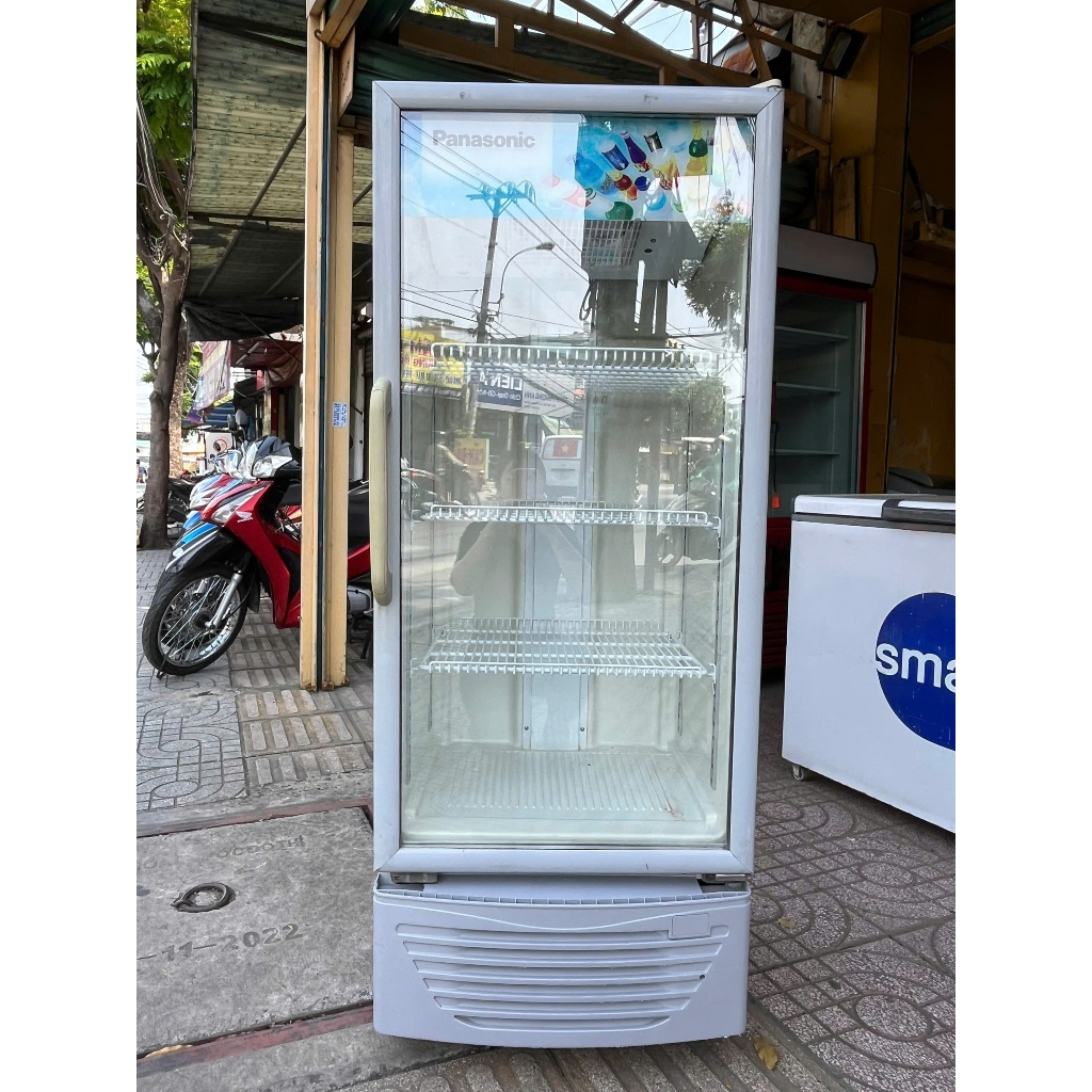Thanh lý tủ mát panasonic 1 cánh -300 lít-mới 89%