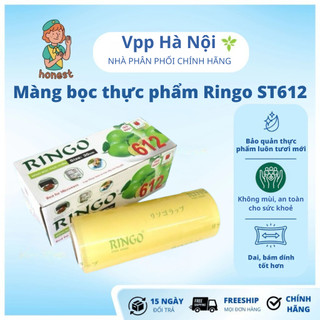 Màng Bọc Thực Phẩm Ringo ST612 – Khổ 30cm – Dai, Bám Dính Tốt – An Toàn Sức Khỏe – Chính Hãng VPP Hà Nội