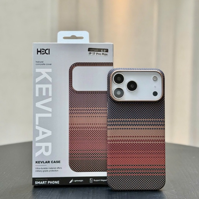 Ốp lưng siêu mỏng Kevlar Magnetic cho IPhone 17 Pro Max / 16 Pro Max / 15 Pro Max Chính hãng HDD