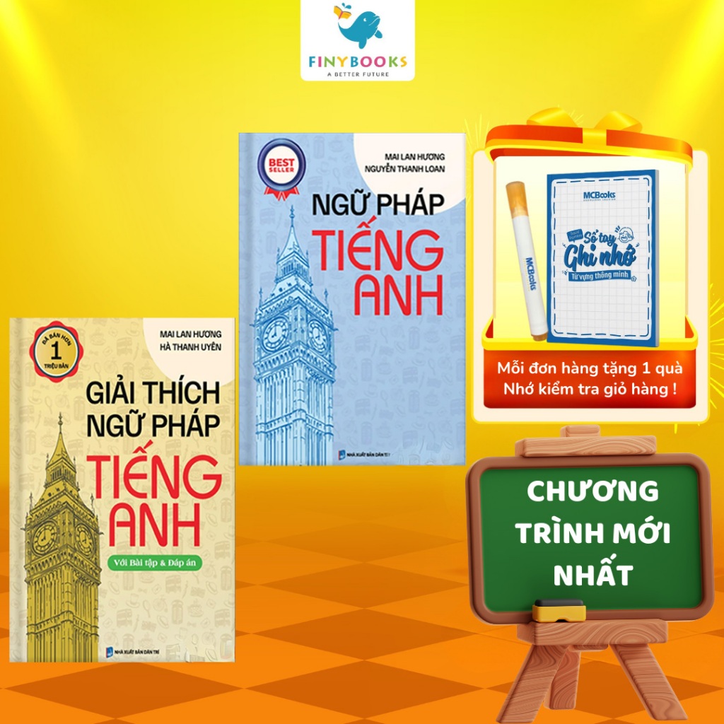 Sách - Combo Ngữ pháp tiếng anh, Giải thích ngữ pháp tiếng anh - Mai Lan Hương (Tái bản 2024)