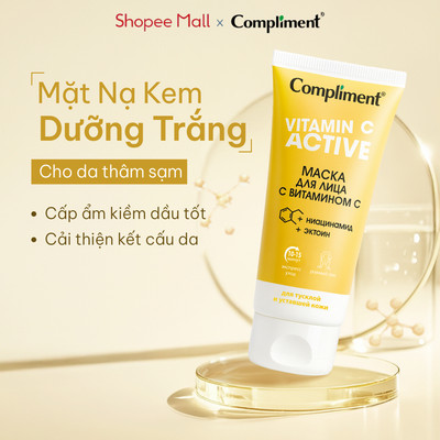 Mặt Nạ Kem Vitamin C Compliment Cấp Ẩm, Dưỡng Trắng, Mờ Thâm, Niacinamide Làm Đều Màu Da 75ml