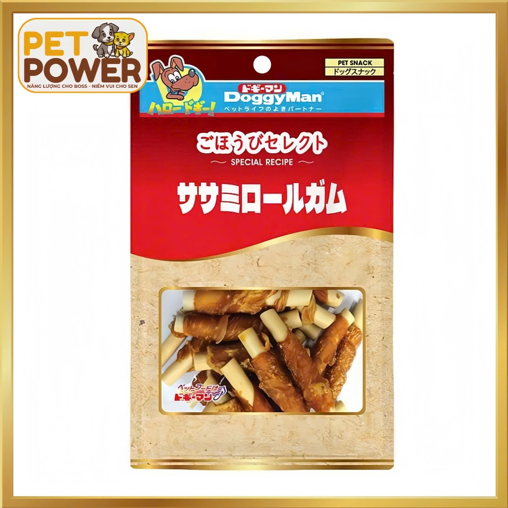 Snack cho chó DoggyMan Que cuốn thịt gà mini 20 cây