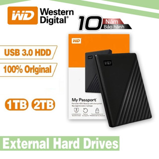  Ổ cứng di động gắn ngoài HDD 1TB 2TB Western Digital My Passport - new model  Đen  Trắng  