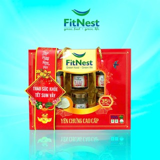 Yến Sào Cao Cấp Không Đường FitNest  Hộp 6 hũ x 70ml  