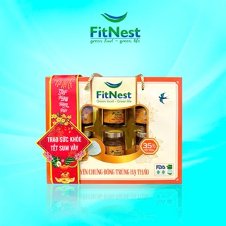 Yến Tổ Chưng Đông Trùng Hạ Thảo FitNest  Hộp 6 hũ x 70ml  - Hộp Không Túi 