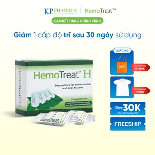  Viên đặt trĩ Hemotreat – Giảm đau rát giảm ngứa hỗ trợ co búi trĩ – Chiết xuất thảo dược an toàn 