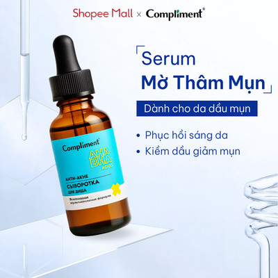 Serum Compliment AHA & BHA Mờ Kiểm Soát Dầu Nhờn, Giảm Thâm Mụn & Dưỡng Phục Hồi Da 27ml