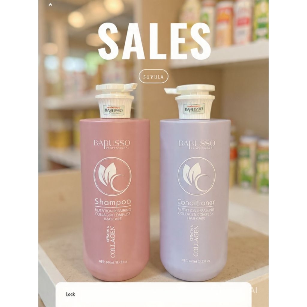 cặp dầu gội xả Babusso 900ml