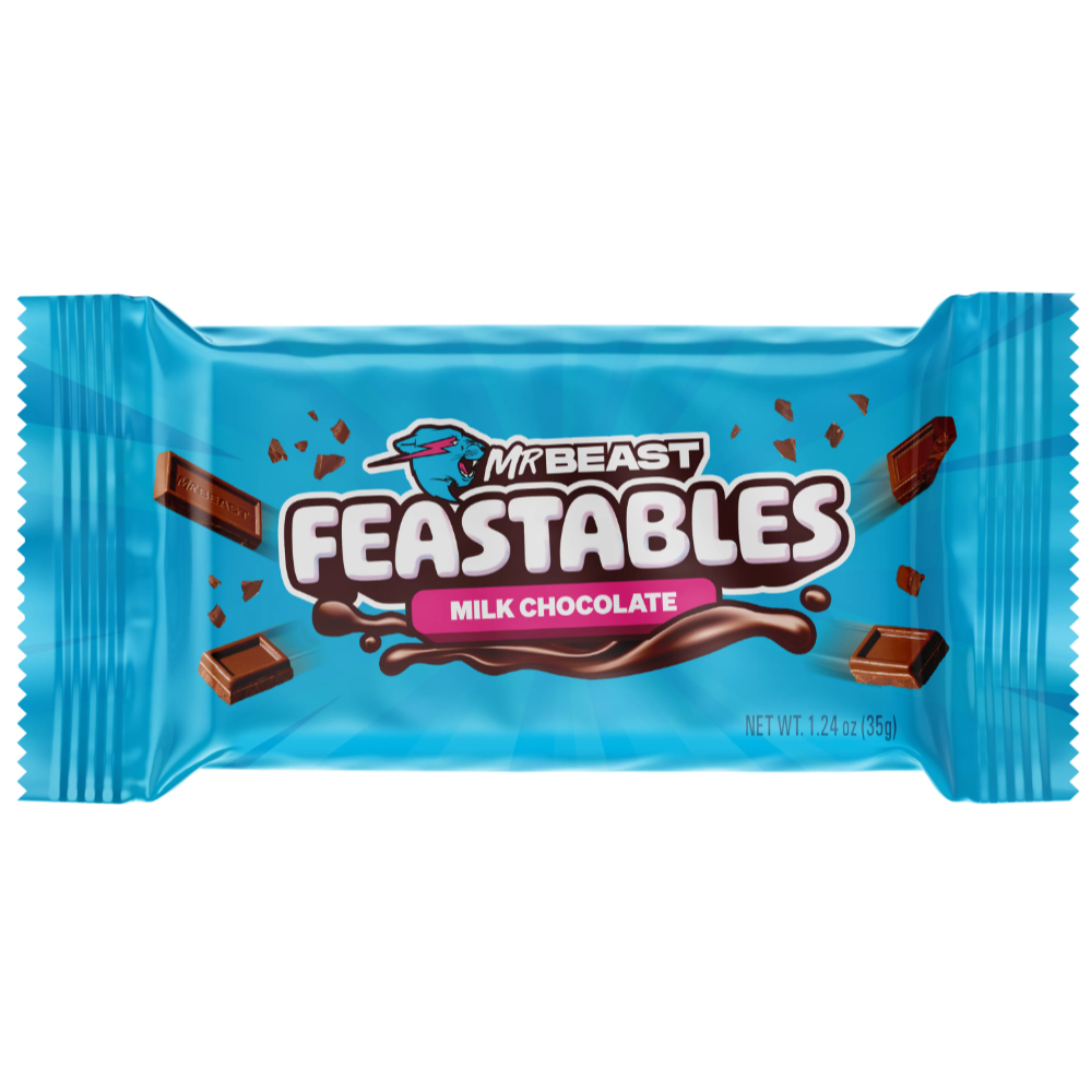 [Chính Hãng] Kẹo Socola MrBeast Feastables Phiên Bản Mới vị Milk Chocolate thanh 35gr